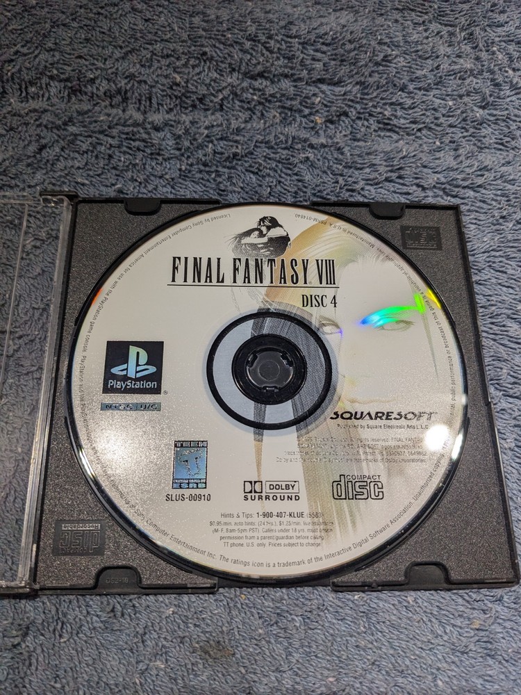 Final Fantasy VIII Black Label - Disc 4 ONLY Replacement (Sony PlayStation 1)