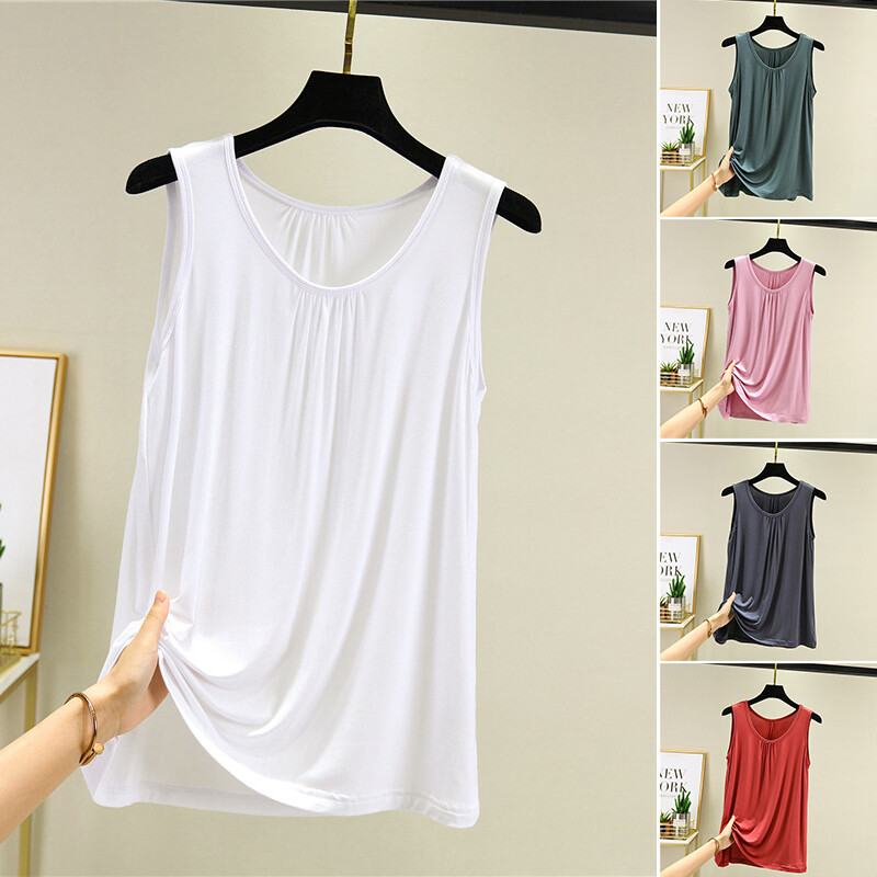 Women's Sleeveless Blouse T-Shirt Ladies Summer Tops Cami Vest Tank Plus Size G