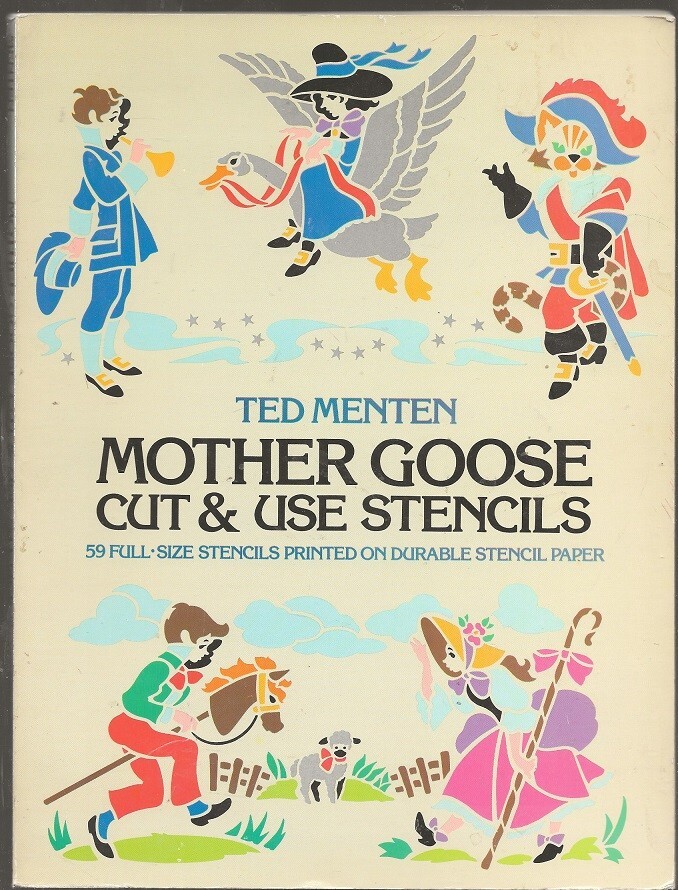 TED MENTEN Mother Goose Cut & Use Stencils. Dover 1982. Unused, nice copy