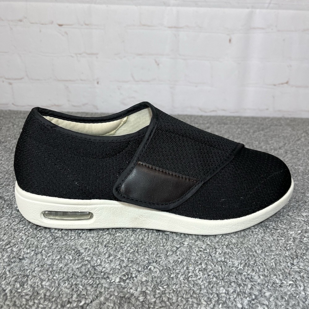 YOUYUN Unisex Men 7.5 Women 8.5 Black Breathable Diabetic Ortho Shoes NEW
