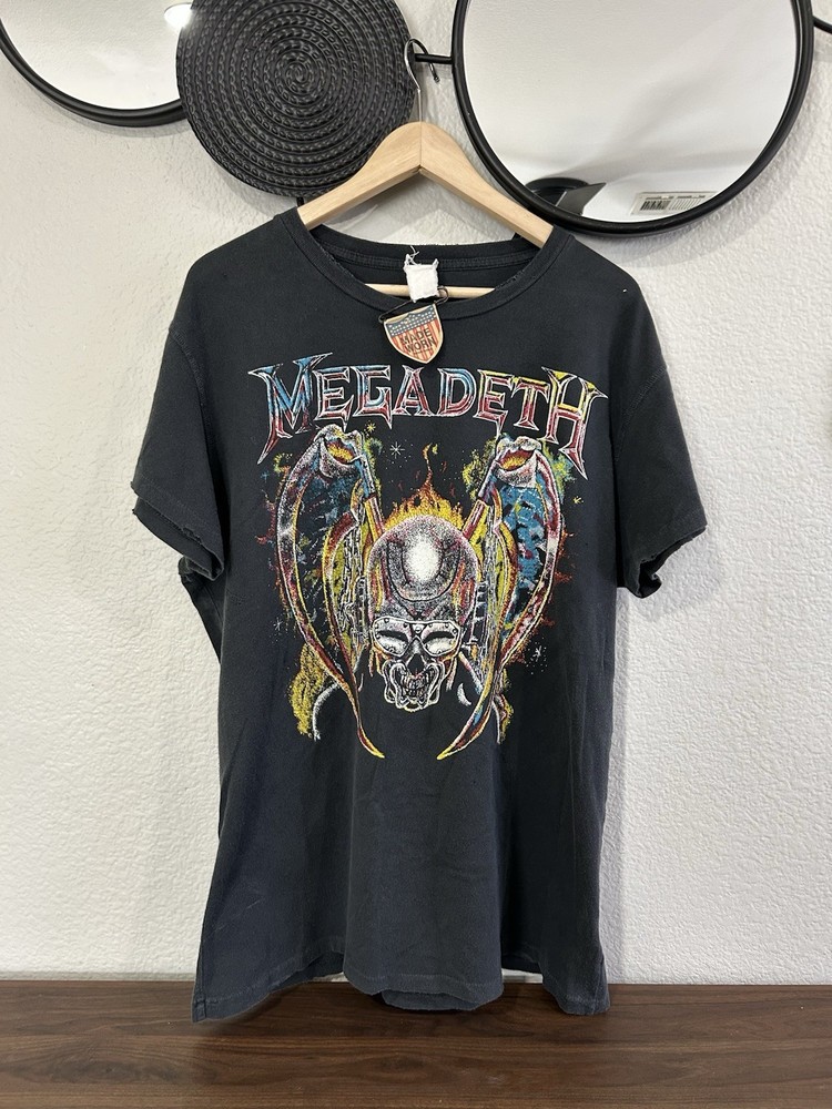 Madeworn Mens MegaDeth Graphic T Shirt XL Screen Print US New With Tags NWT