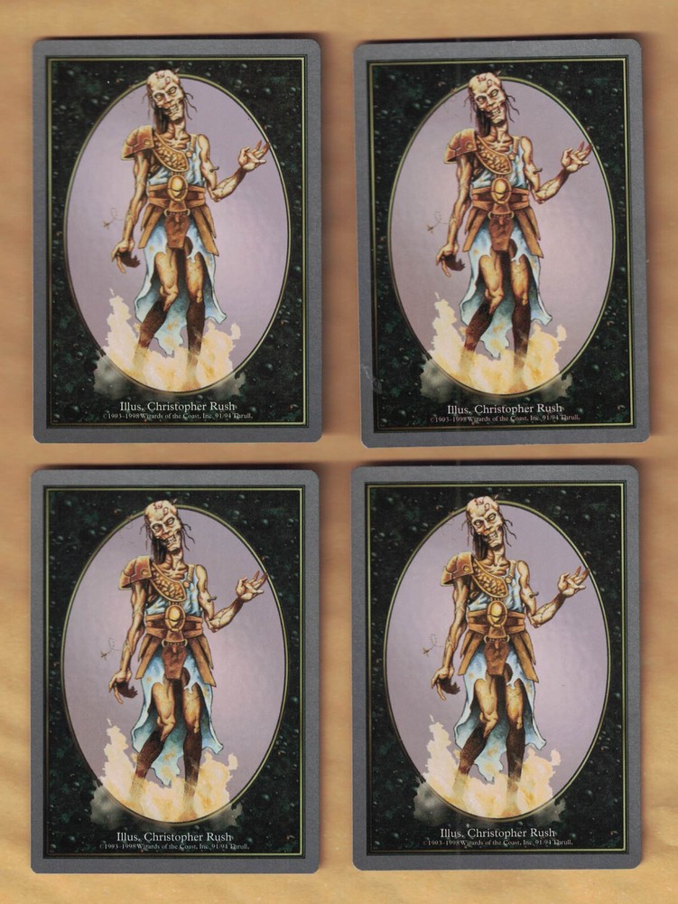 4x  Zombie Token  (Unglued, 1998)   MTG 4