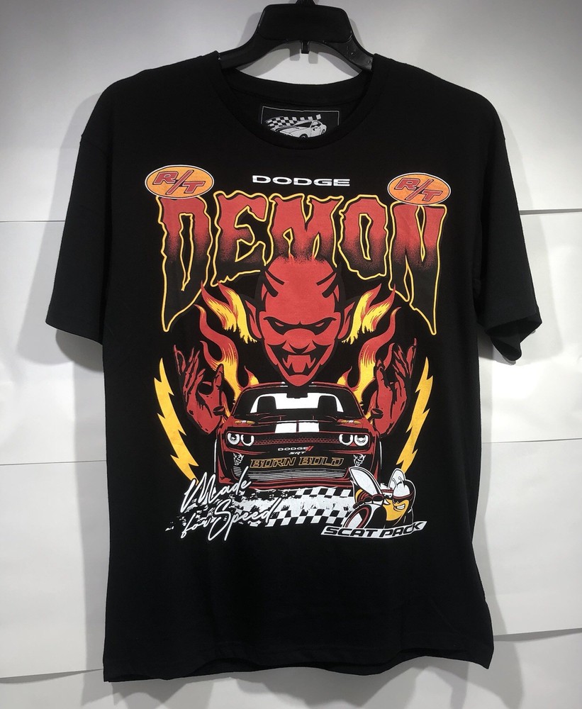 Dodge Demon Scat Pack T-Shirt Limited Edition X Reason Men's Large Black NWT