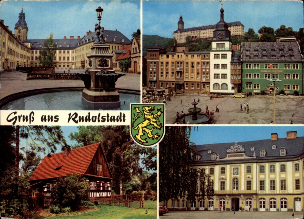 Gruss Aus Rudolstadt Germany vintage postcard c366