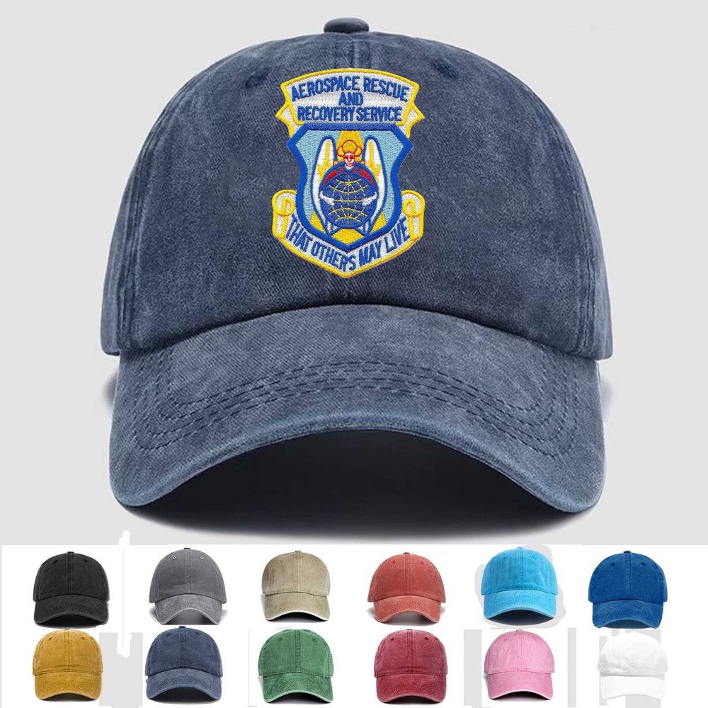Custom Embroidered Hat Aerospace Rescue and Recovery Service, Veteran Cap, Gift