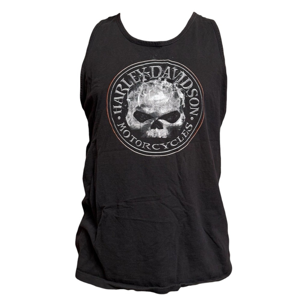 Harley Davidson Black Tank Top Skull Size XXL