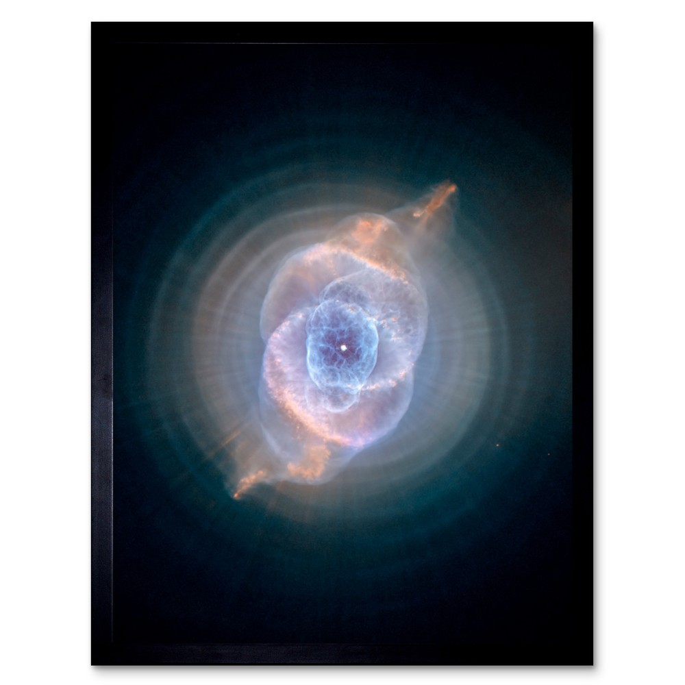 Hubble Space Telescope Cat's Eye Planetary Nebula Dying Star Framed Art 12x16