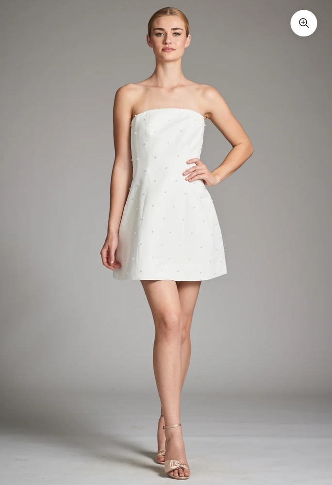 NEW WITH TAGS Sachin & Babi Anthropologie White Strapless Mini Dress Size 10