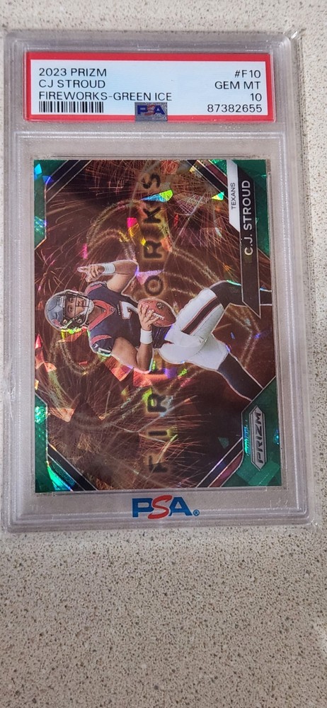 2023 Prizm CJ Stoud Fireworks-Green Ice Trading Card