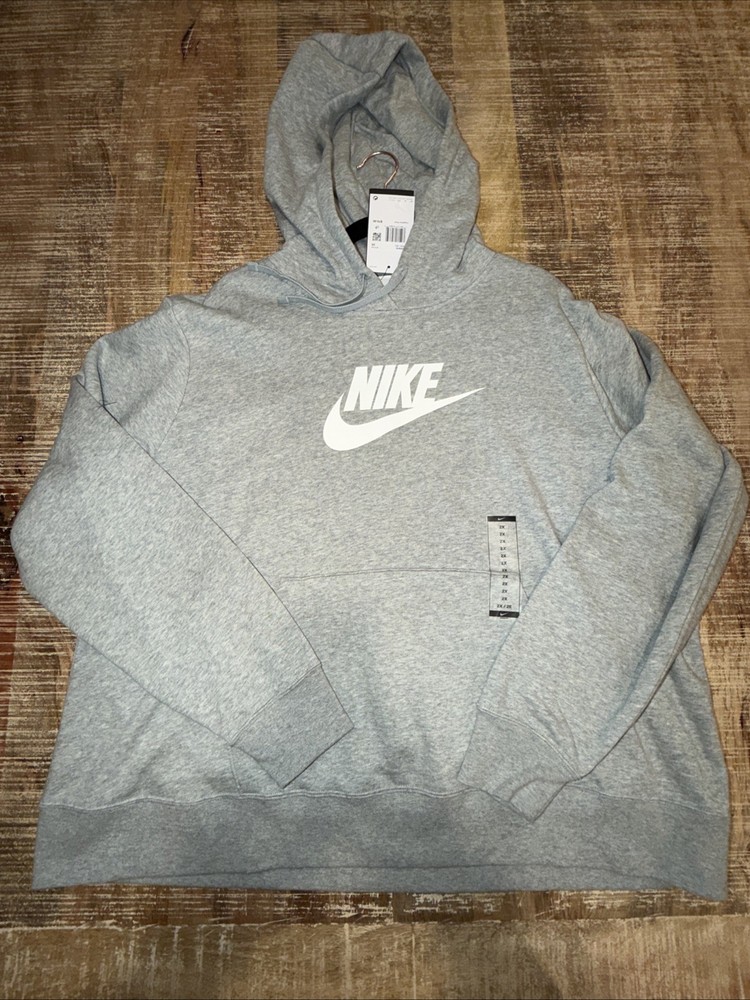 Nike Women’s Plus Size 2X Gray Hoodie Sweatshirt New With Tags