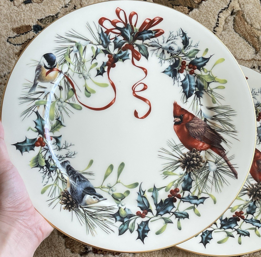 Lenox Winter Greetings Dinner Plates Set of 2 – 10.5” – Replacement Pieces