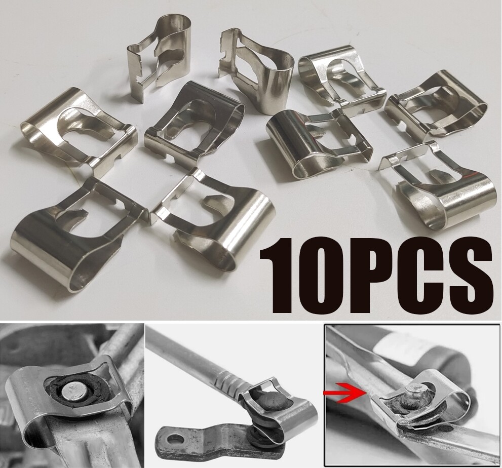 10 Pcs Universal Windshield Wiper Link Linkage Motor Rods Repair Clip Spring Kit