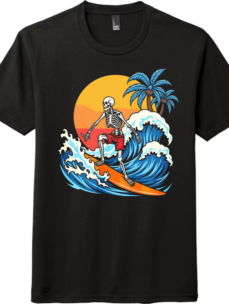 urfing Skeleton Graphic Tee | Beach Summer Unisex T-Shirt