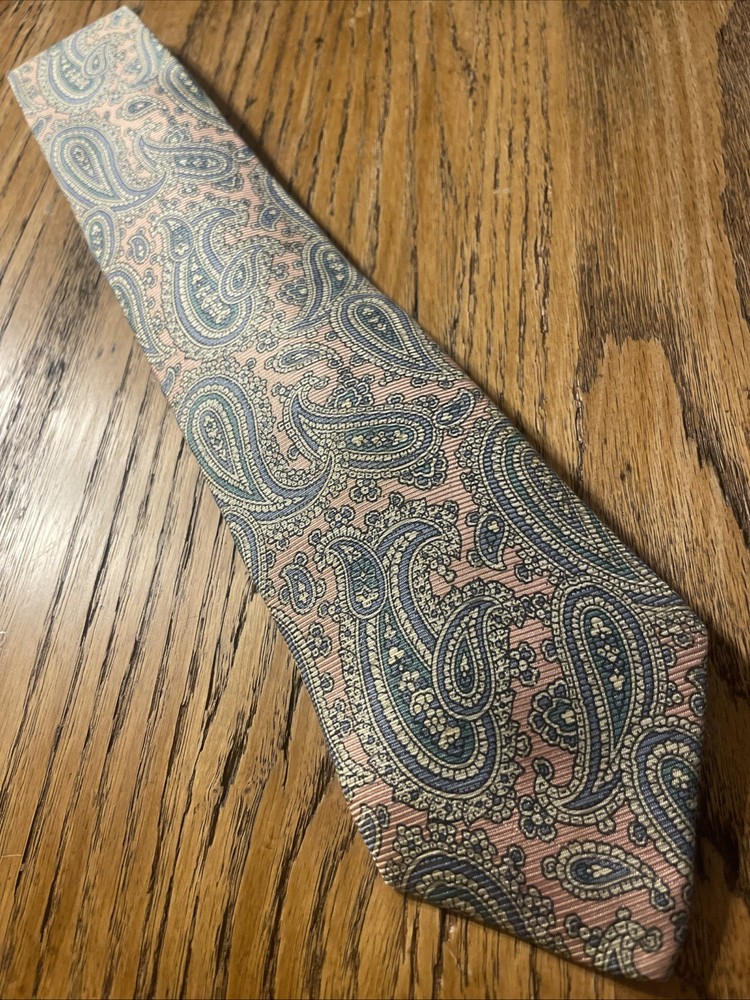 Vintage EUC Jarrod’s Thick Paisley Foulard Silk Tie Men’s Necktie USA Hand Made