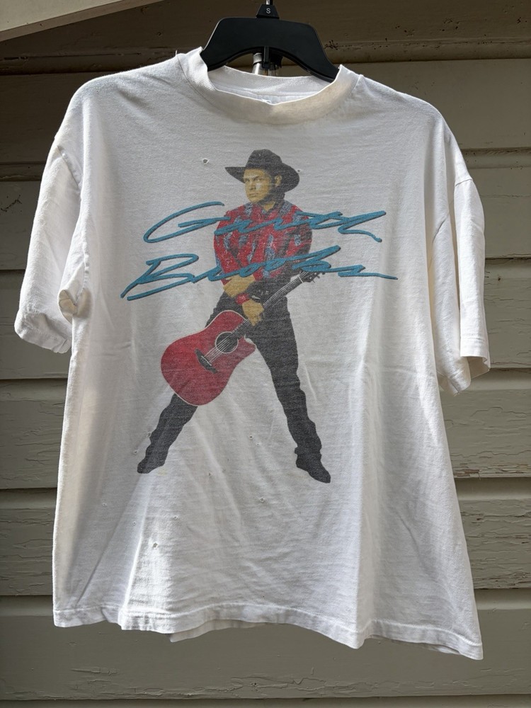 Vintage 90s Garth Brooks T-shirt Hanes L Single Stitch