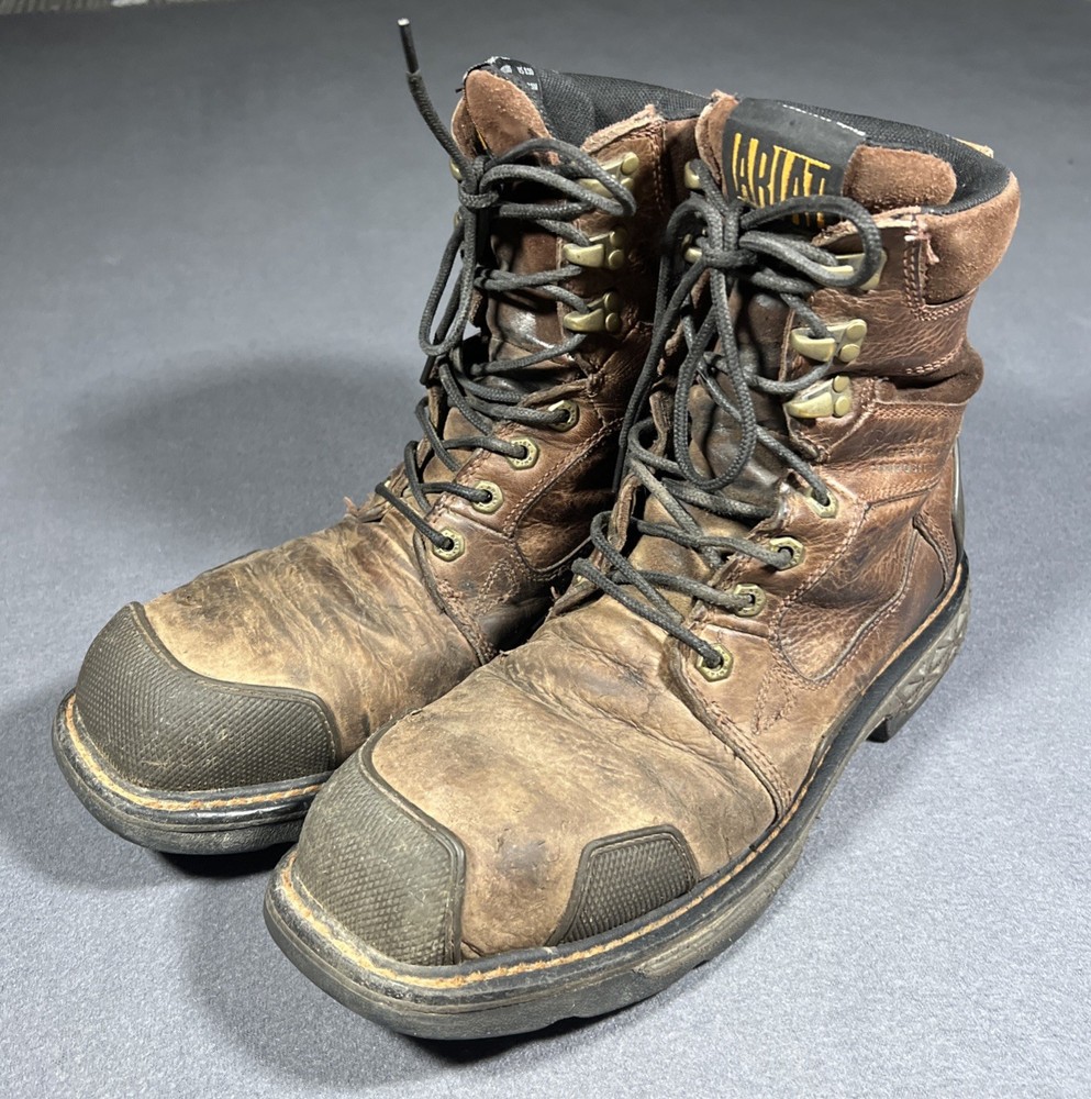 Ariat OverDrive 8” Work Boots Mens 8.5D Brown Leather Composite Toe *READ*