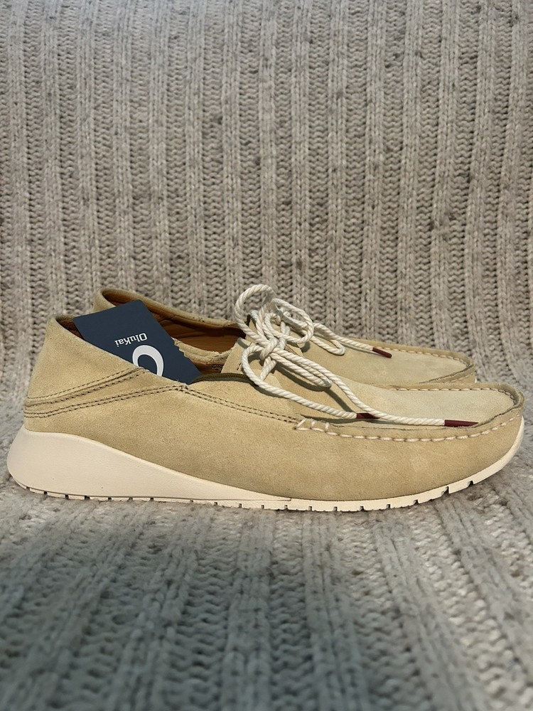 OluKai Ka'a Driver Suede Leather Loafer Shoes Golden Sand Slip On Men's Size 9