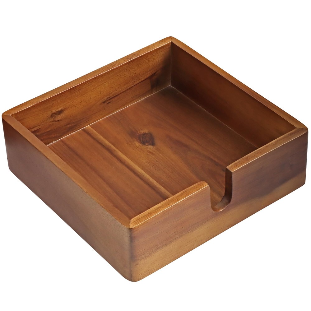 Acacia Lunch Napkin Holder 7.8 x 7.8 inches for Dining Table and Kitchen – Na...-image