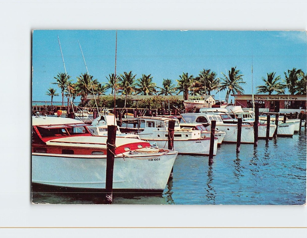 Postcard Yacht Basin On The Indian River Fort Pierce Florida USA
