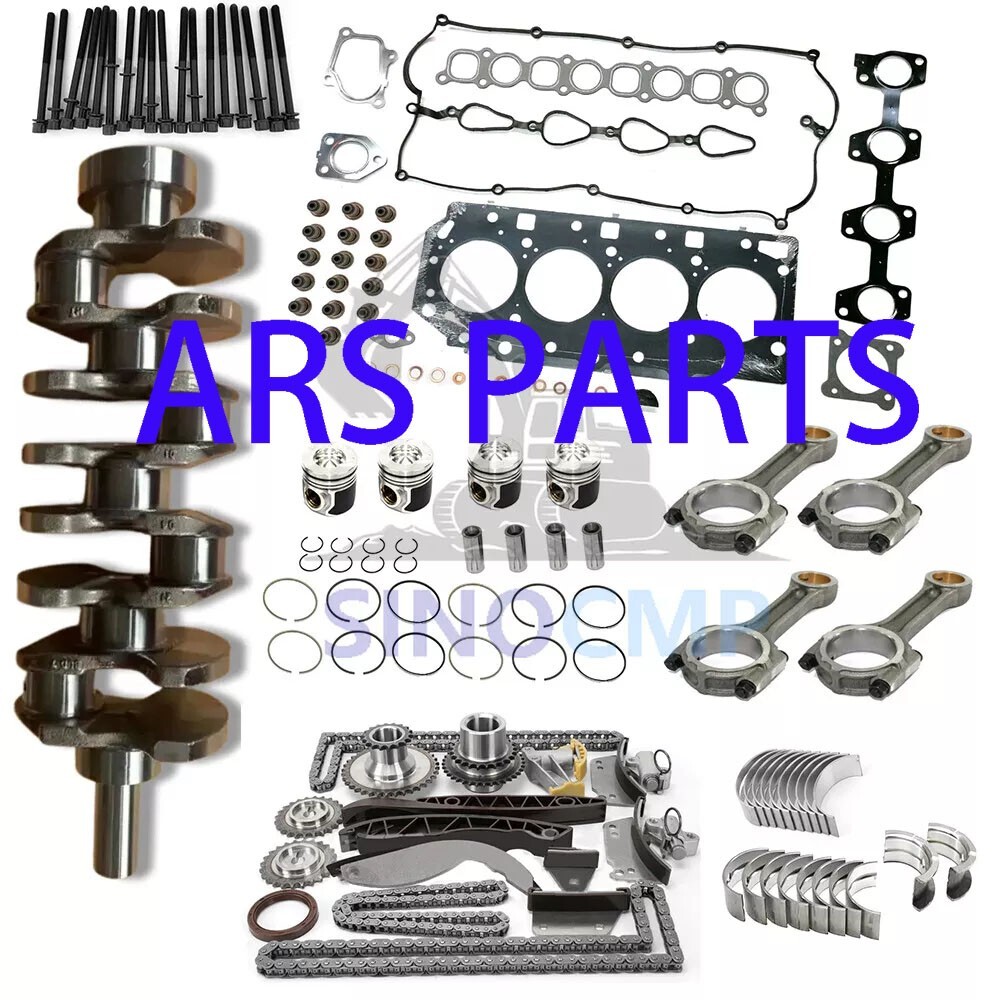 Hyundai Kia 2.5 D4CB Engine Overhaul Rebuild Kit with Valve Kit Timing Bolt Set