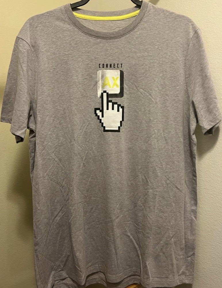 Armani Exchange A|X Graphic Logo Crew Neck Short Sleeve T-Shirt Gray L Men