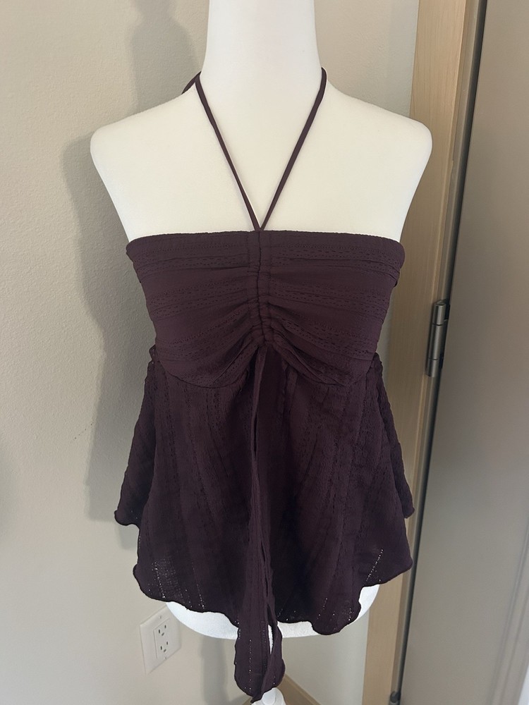 Urban Outfitters Purple Open Front Halter Top Whimsy Fairy Festival Indie Boho