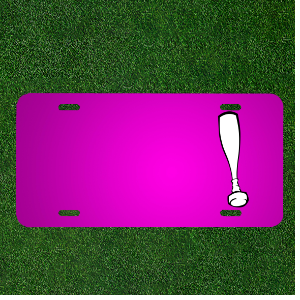 Personalized Car License Plate with Names for Baseball Bat Sport Fans