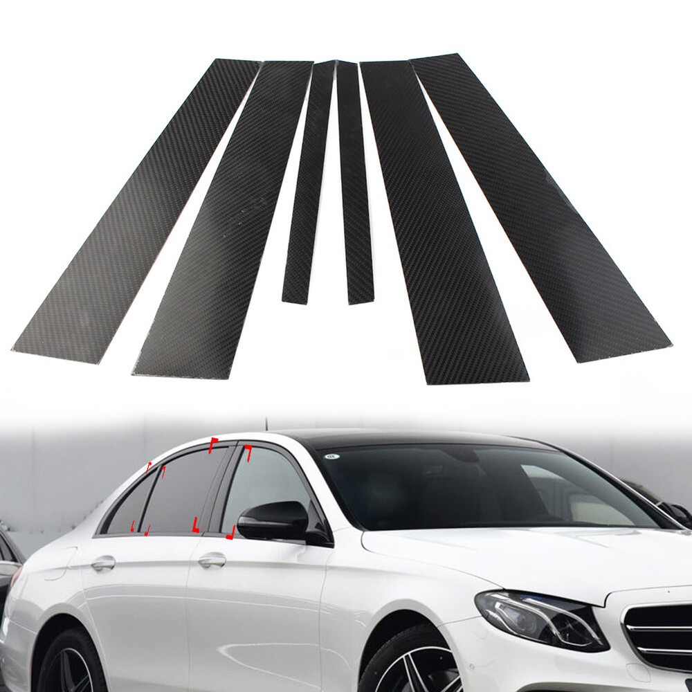 Exterior Door Window B Pillar Post Cover Trim For Mercedes Benz E Class 2017-19