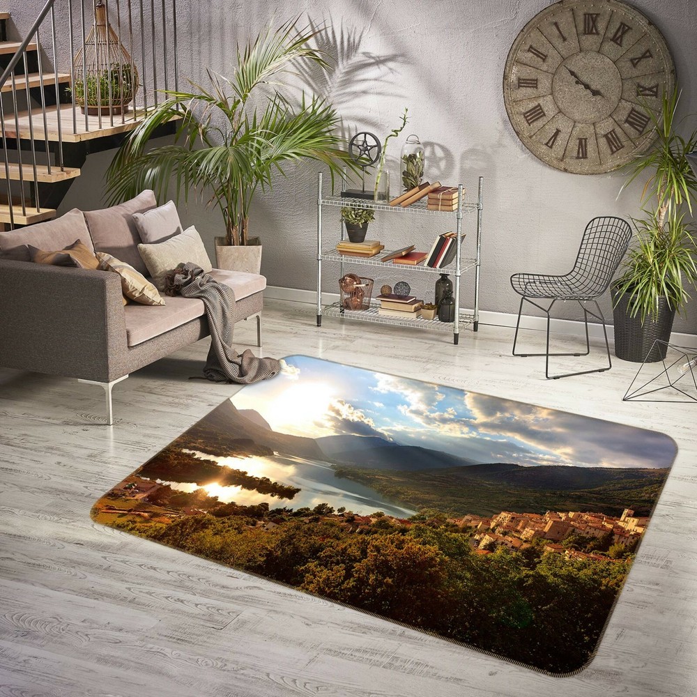 3D Mountain Trees NAO4628 Game Rug Mat Elegant Photo Carpet Mat Fay