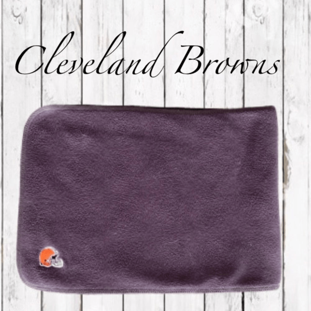 Vintage Cleveland Browns Fleece Scarf Embroidered Logo Brown Unisex 45”x 9.5”