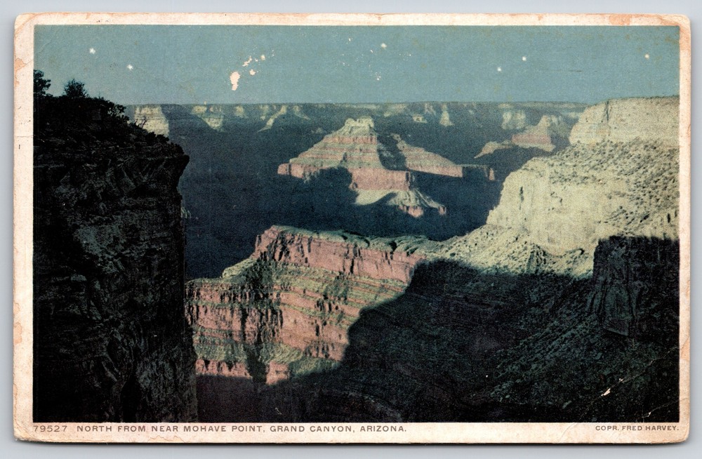 Grand Canyon Arizona~Air View Canyon From Mohave Point~Vintage Postcard