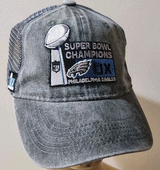 Philadelphia Eagles Super Bowl 59 Gray Snapback Hat Unstructured Brushed Finish