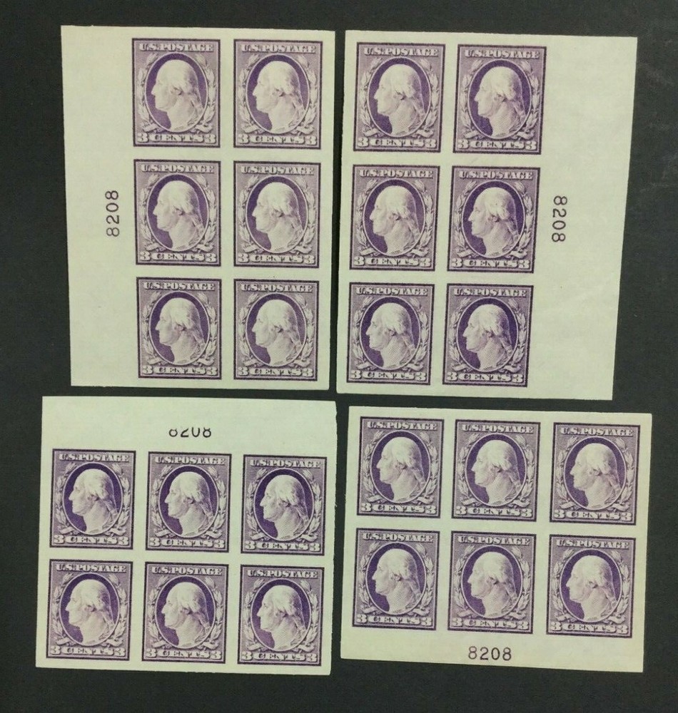 Vintage US Stamps #483 4 Plate Blocks Mint OG NH Superb Set Lot 70162