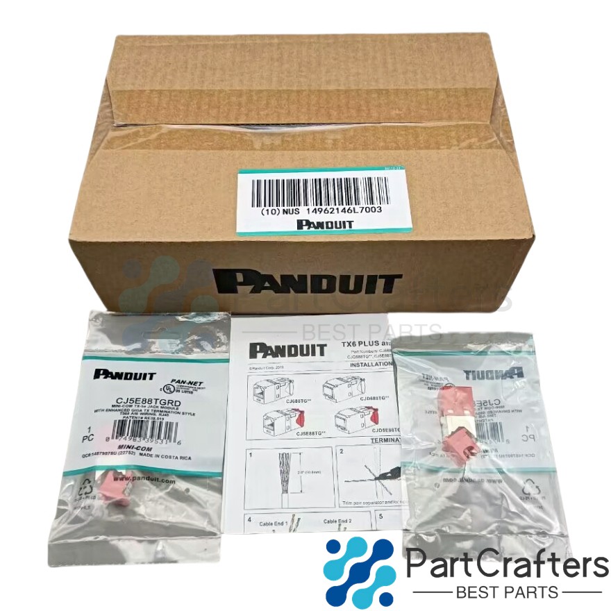 New Fit CJ5E88TGRD Panduit CAT5E Network Jack Module Gigabit Red (Box of 50) US
