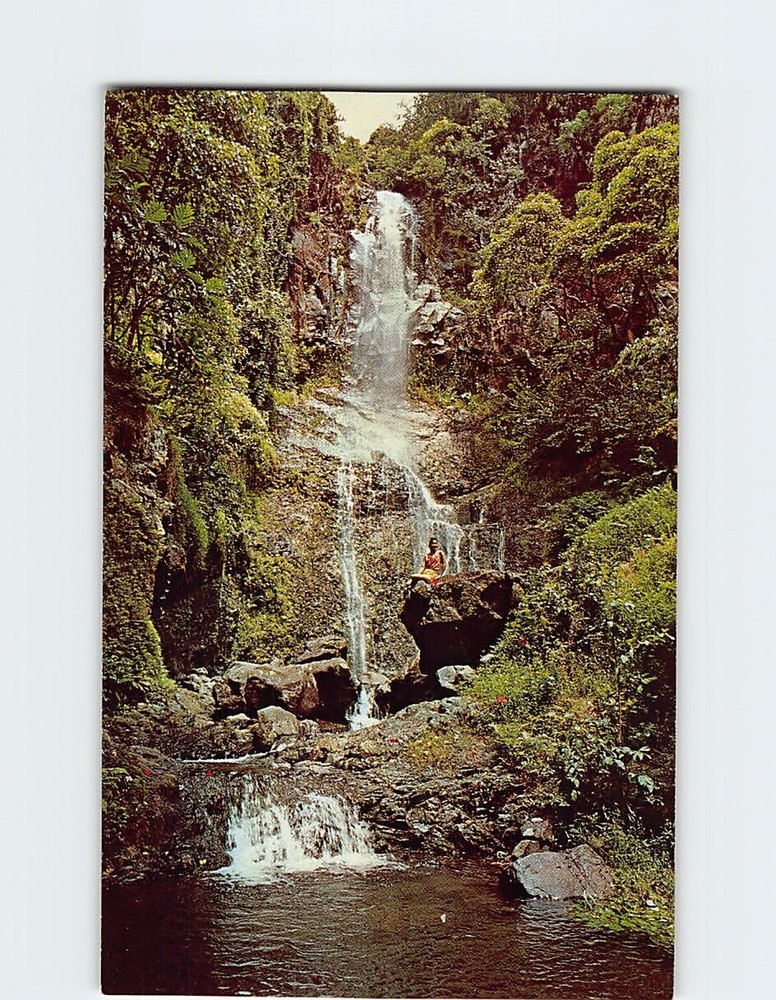 Postcard Wailua Falls Hana Maui Hawaii USA