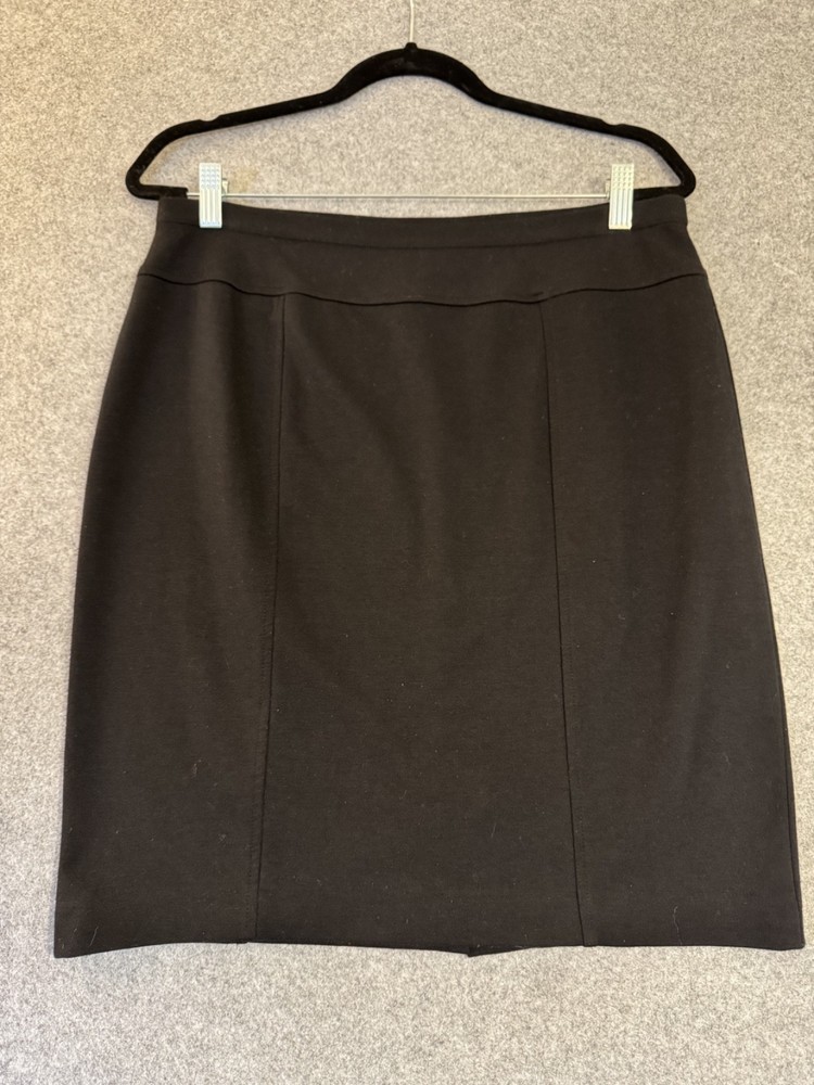 Ellen Tracy Skirt Womens Large Black Pencil Career Knee Length Classic