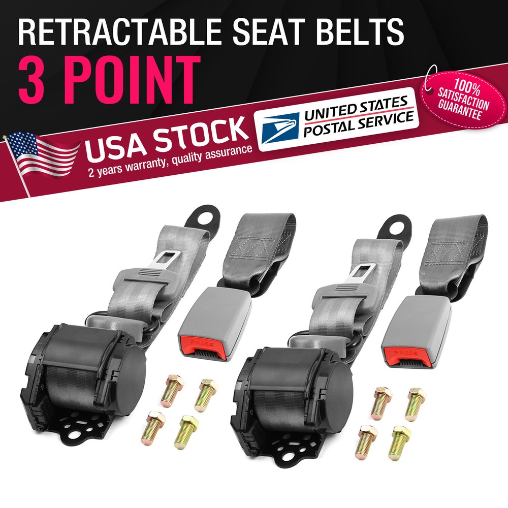 3-Point Retractable Adjustable Safety Seat Belt for Car Front Seat
