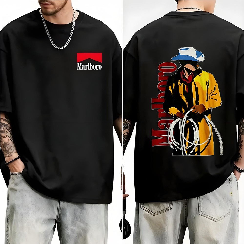 MEOD Cowboy Desert Marlboro T-shirt, Western-style graphic