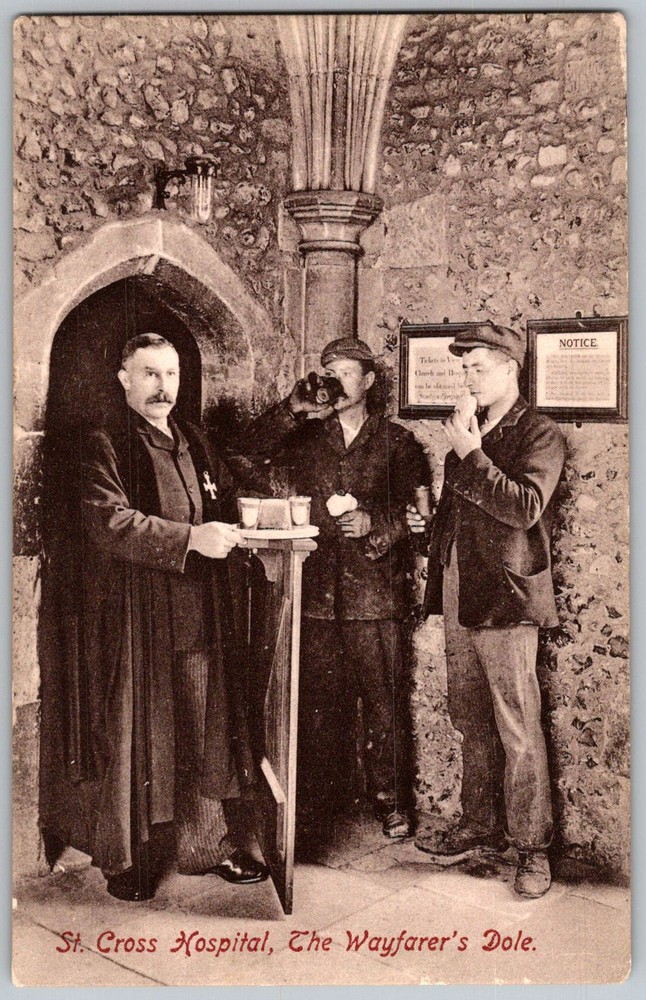 Antique Postcard St Cross Hospital Winchester, England 1910s