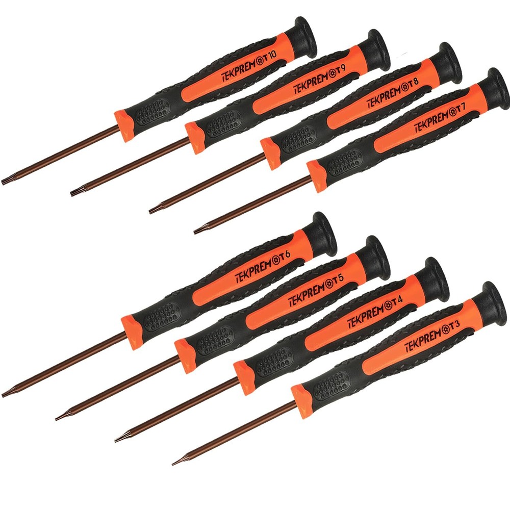 6-Piece Mini Torx Screwdriver Set - T3 to T10 Security Bits
