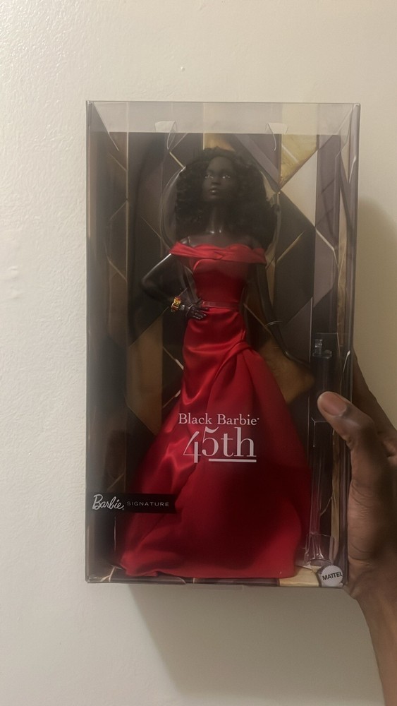 Black Barbie 45th Anniversary Designer Doll ~ Mattel ~ New ⭐️🌹⭐️
