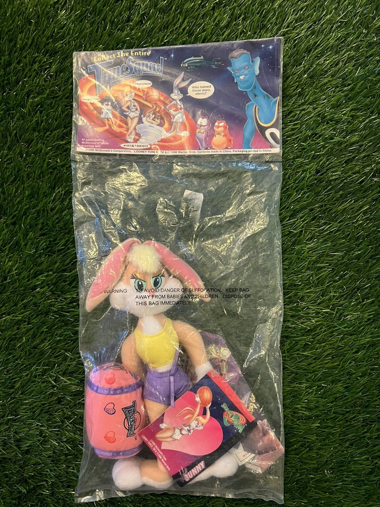 Vintage 1996 McDonald’s Space Jam Tune Squad  Lola Bunny Plush New Sealed 90's