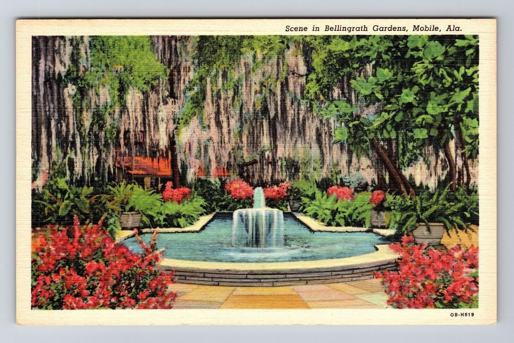 Mobile AL-Alabama, Scene in Bellingrath Gardens, Vintage Postcard