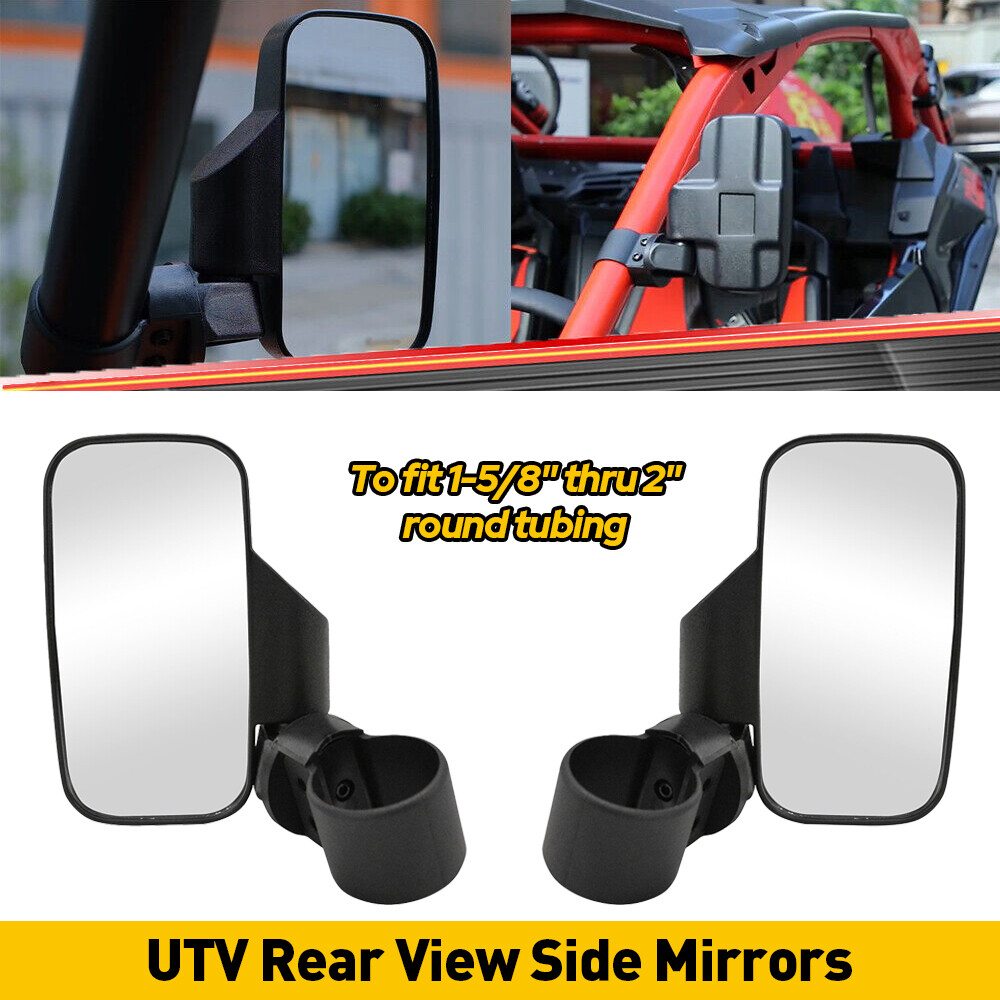 John Deere Gator RSX XUV HPX Roll Cage Side Rear View Mirror Pair