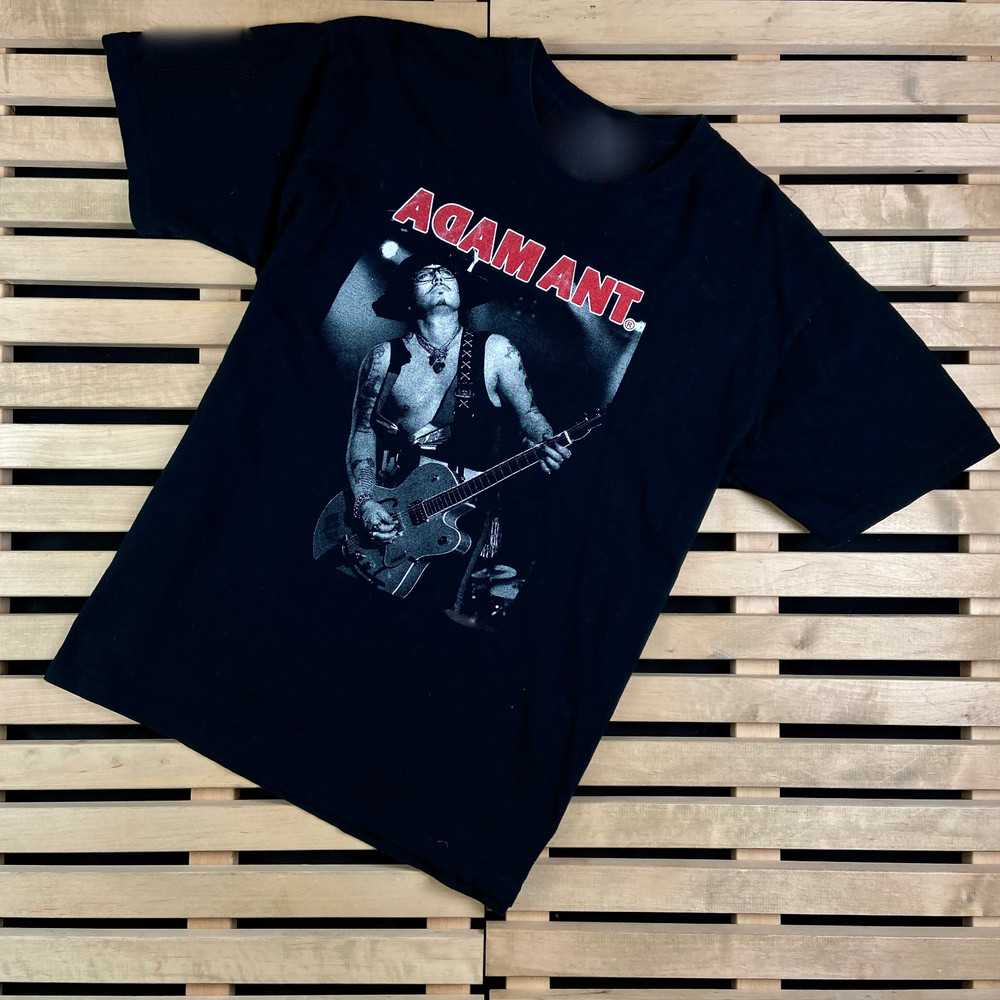 Vintage Adam Ant Live In Concert Tour Heavy Cotton Full Size Black Shirt