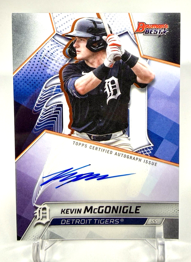 2025 Bowman's Best Kevin McGonigle Best of 2025 Autograph On Card Detroit Tigers