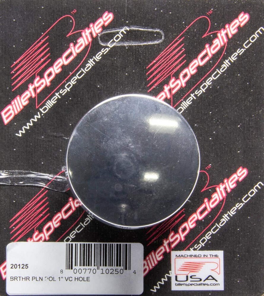 Fits Plain Polished Breather For 1in VC Hole by Billet Specialties 20125