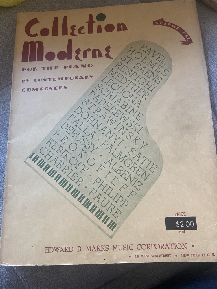 Collection Moderne Volume 2 For The Piano Contemporary Composers Songbook