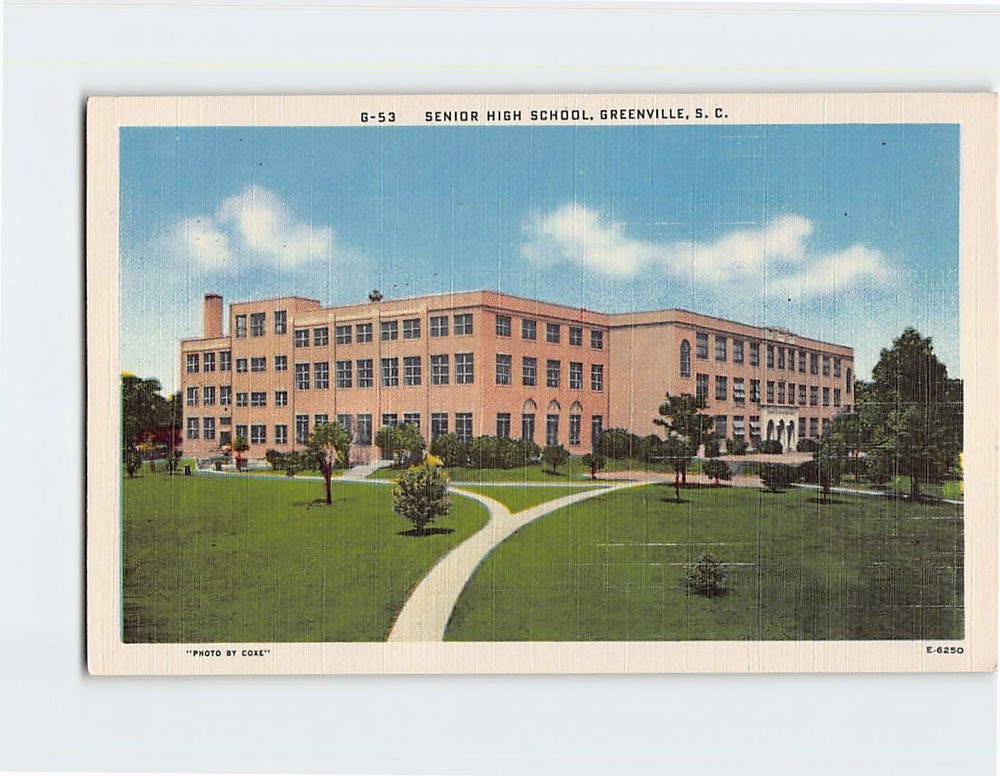 Postcard Senior High School Greenville South Carolina USA