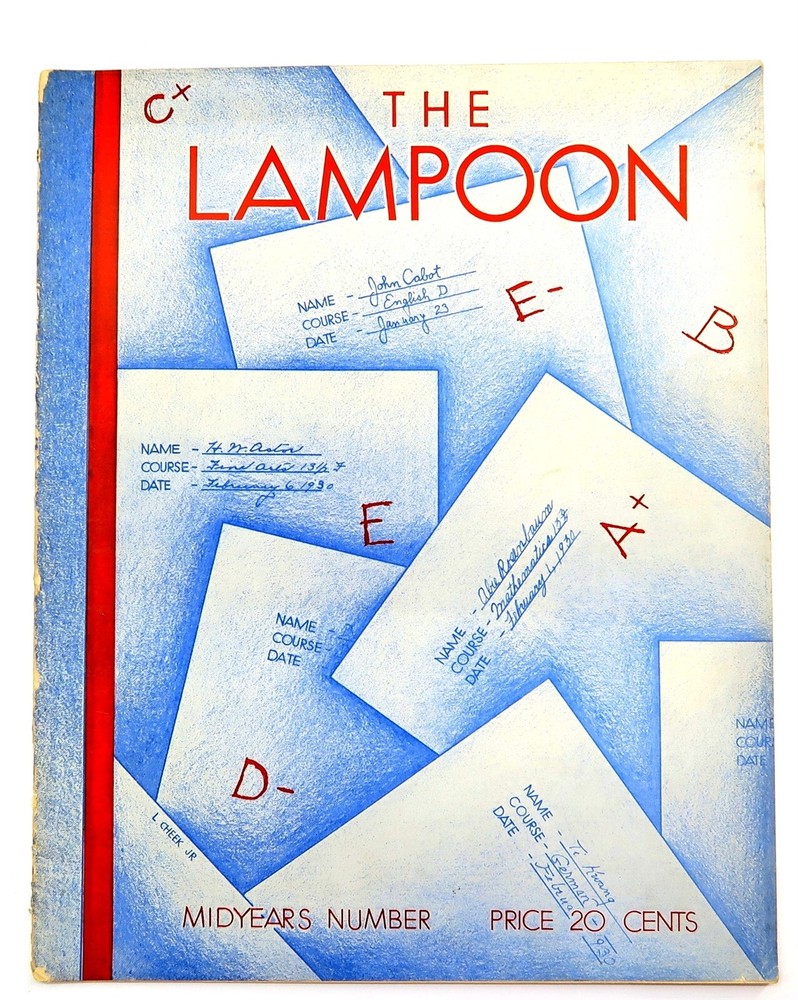 Vintage 1930 HARVARD LAMPOON from January 9th ~ Parody Humor Magazine Paperback